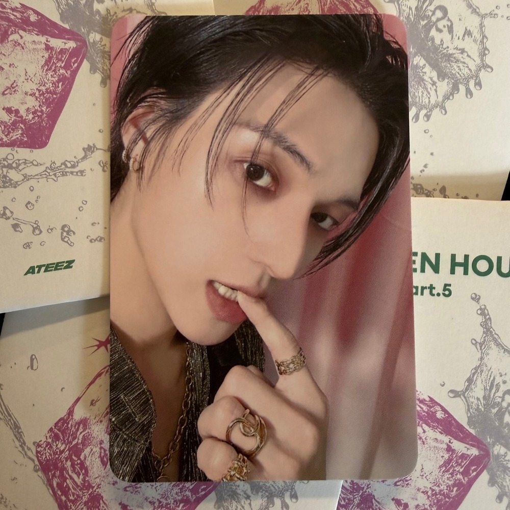 ATEEZ WOOYOUNG Golden Hour Part 5 Pop Up Random Trading Card Photocard